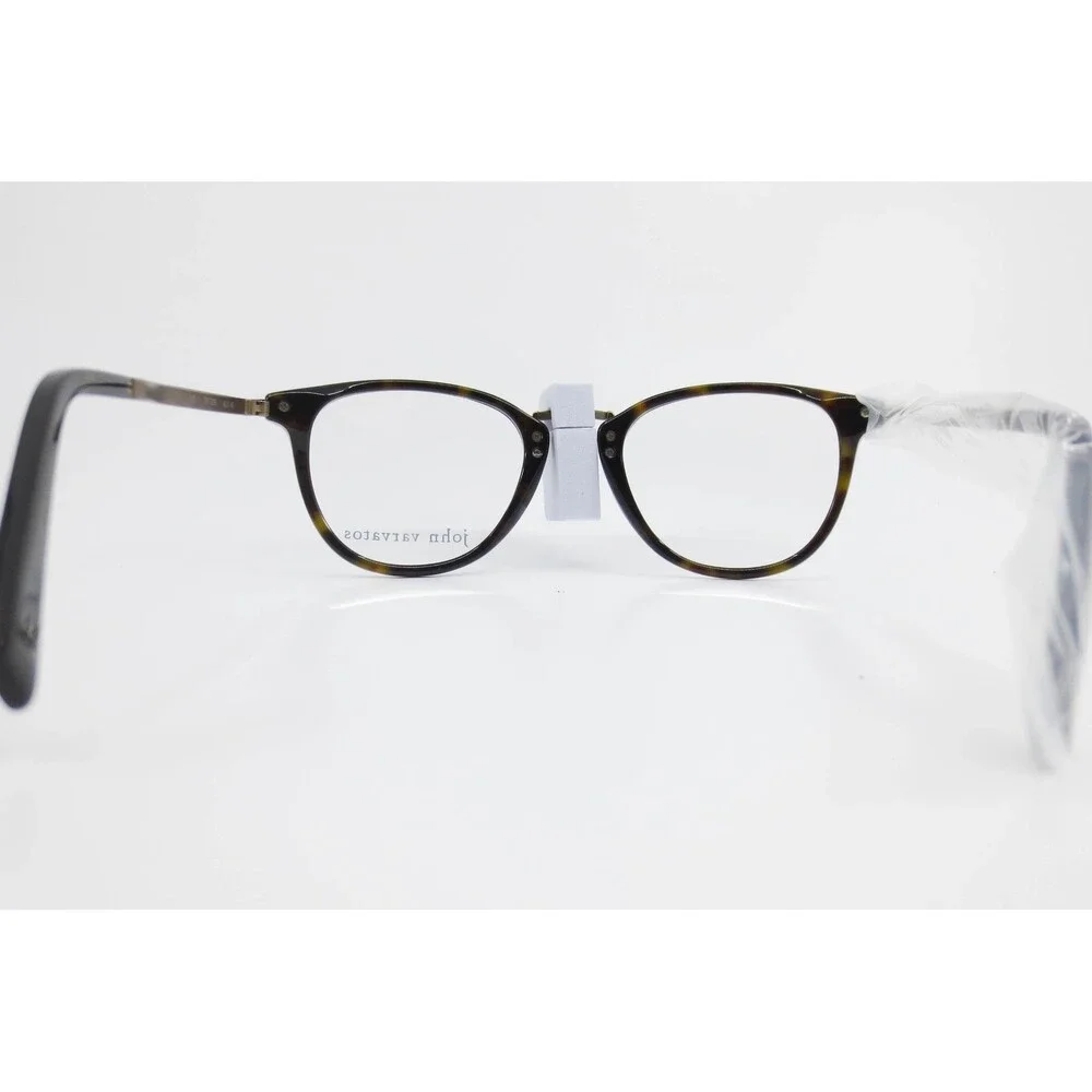John Varvatos V148 Tortoise Round Eyeglasses Frames Japan 50-20-145 35984